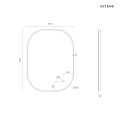 Oltens Nordlis lustro 60x80 cm prostokątne z oświetleniem od tyłu z matą grzewczą mosiądz szczotkowany 64126510