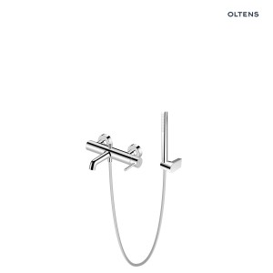 Zestaw Oltens Molle bateria wannowo-prysznicowa ścienna z kompletem prysznicowym Ume Gide chrom 36634100