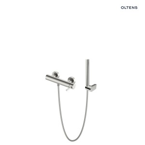 Zestaw Oltens Molle bateria prysznicowa ścienna z kompletem prysznicowym Ume Gide nikiel 36636910