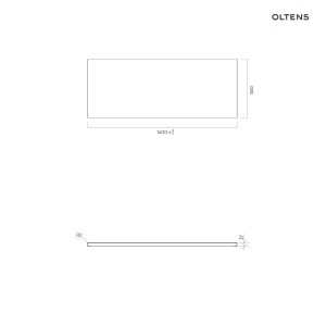 Oltens BordMag panel frontowy do wanny 140 cm biały 19003000