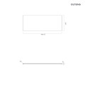 Oltens BordMag panel frontowy do wanny 140 cm czarny mat 19003300