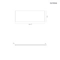 Oltens BordMag panel frontowy do wanny 150 cm czarny mat 19004300