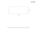 Oltens BordMag panel frontowy do wanny 160 cm czarny mat 19005300