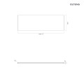 Oltens BordMag panel frontowy do wanny 170 cm czarny mat 19006300