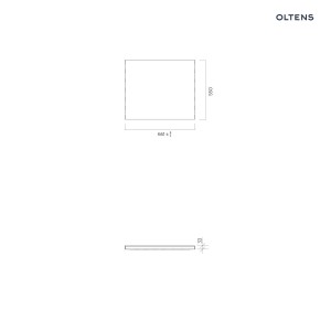 Oltens BordMag panel boczny do wanny 70 cm czarny mat 19008300