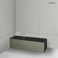 Oltens BordMag panel boczny do wanny 75 cm czarny mat 19009300