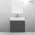 Zestaw Oltens Vernal szafka podumywalkowa 60 cm z umywalką Stila LavaForm grafit mat/biały połysk 68830400