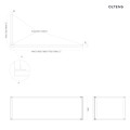 Oltens BordMag zestaw paneli wannowych 140x70 cm czarny 19011300