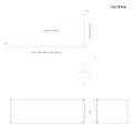 Oltens BordMag zestaw paneli wannowych 150x70 cm czarny 19012300