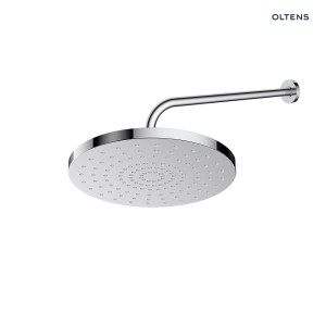 Oltens Pluva Lagan deszczownica 25 cm okrągła z ramieniem ściennym chrom 36093100
