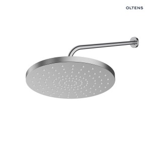 Oltens Alvo Lagan deszczownica 30 cm okrągła z ramieniem ściennym nikiel 36094910