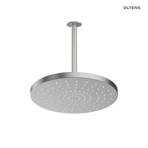 Oltens Alvo Aera deszczownica 30 cm okrągła z ramieniem sufitowym nikiel 36096910