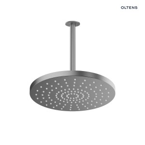 Oltens Alvo Aera deszczownica 30 cm okrągła z ramieniem sufitowym grafit 36096400