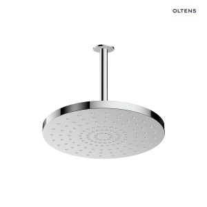 Oltens Alvo Aera deszczownica 30 cm okrągła z ramieniem sufitowym chrom 36098100