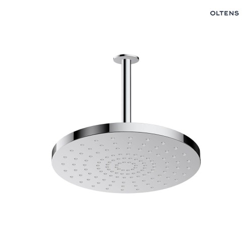 Oltens Alvo Aera deszczownica 30 cm okrągła z ramieniem sufitowym chrom 36098100