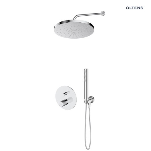 Zestaw Oltens Hamnes bateria podtynkowa z deszczownicą 30 cm Alvo i słuchawką prysznicową Ume chrom 36644100
