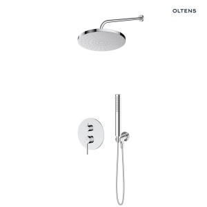Zestaw Oltens Molle bateria podtynkowa z deszczownicą 25 cm Pluva i słuchawką prysznicową Ume chrom 36654100