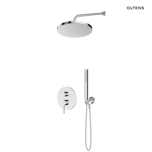 Zestaw Oltens Molle bateria podtynkowa z deszczownicą 25 cm Pluva i słuchawką prysznicową Ume chrom 36654100